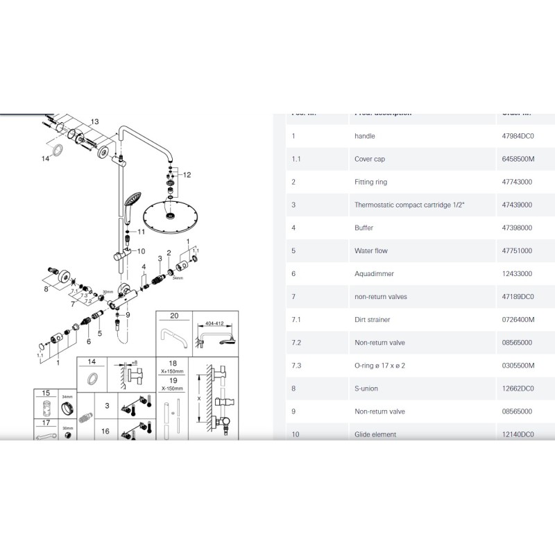 Grohe Euphoria System 310 Душевая система с термостатом для настенного монтажа (26075DC0)