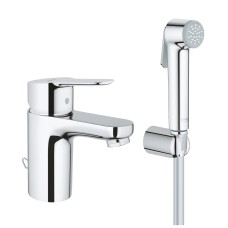 Grohe BauEdge Смеситель однорычажный для раковины S-Size с гигиеническим душем (23757000)