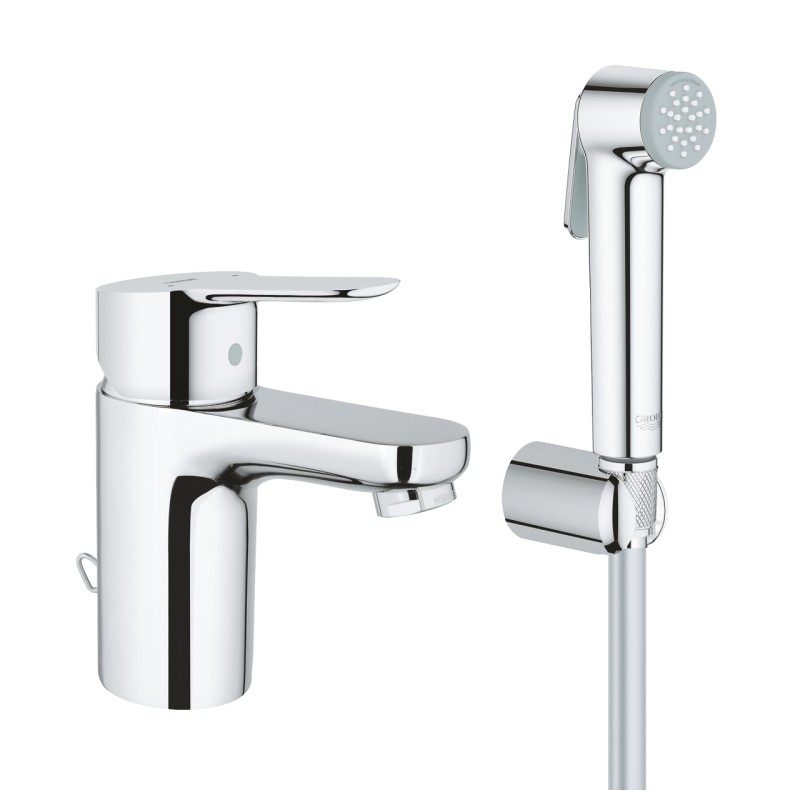 Grohe BauEdge Смеситель однорычажный для раковины S-Size с гигиеническим душем (23757000) Grohe BauEdge Смеситель однорычажный для раковины S-Size с гигиеническим душем (23757000)