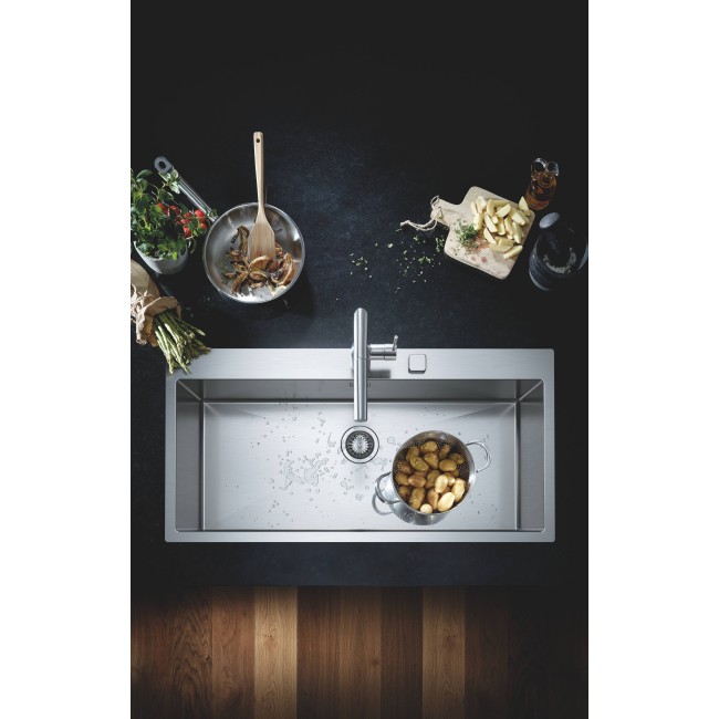 Grohe Мойка для кухни 1024 x 510 мм, 1 чаша, матовая, в уровень со столешницей (31586SD1)