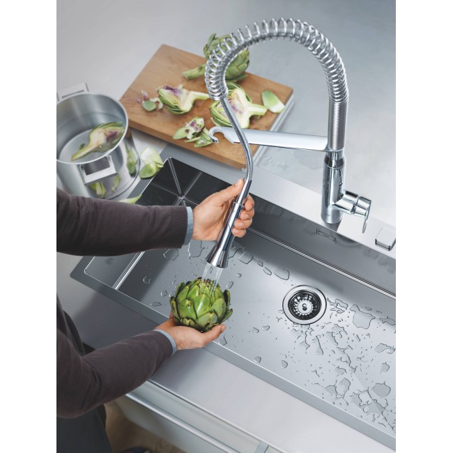 Grohe Мойка для кухни 1024 x 510 мм, 1 чаша, матовая, в уровень со столешницей (31586SD1)