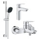 Grohe Комплект смесителей QuickFix Start 3 в 1 для ванной (UA202301MQ)
