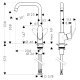 Змішувач hansgrohe Focus M41 для кухонної мийки, 31820000