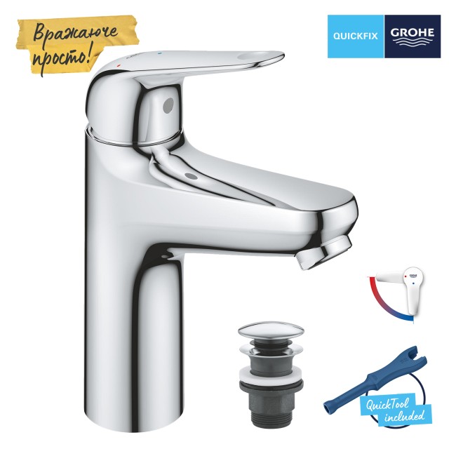 Grohe Swift Одноважільний змішувач для раковини 1/2" M-розміру (24329001)