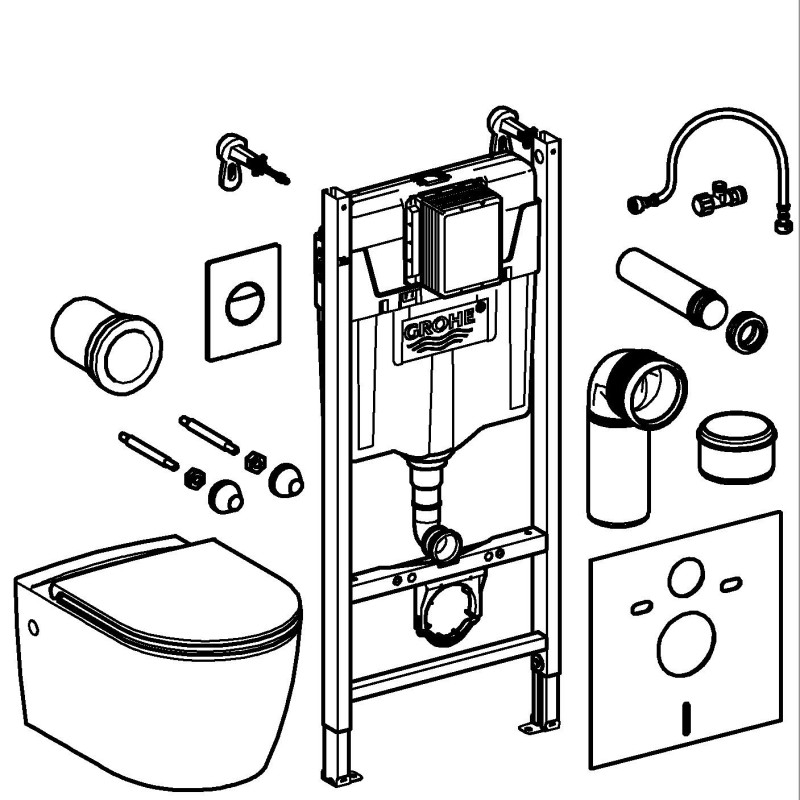 Grohe Solido Compact Комплект 5-в-1 для унитаза. (103843SH00)