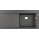 Мийка для кухні hansgrohe S51 S514-F450 43314290 сiрий камiнь з сушилкою зліва