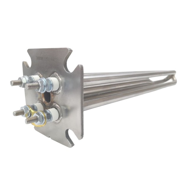 Блок ТЭН 3000 Вт. фланец 65х65 мм прямой нерж.