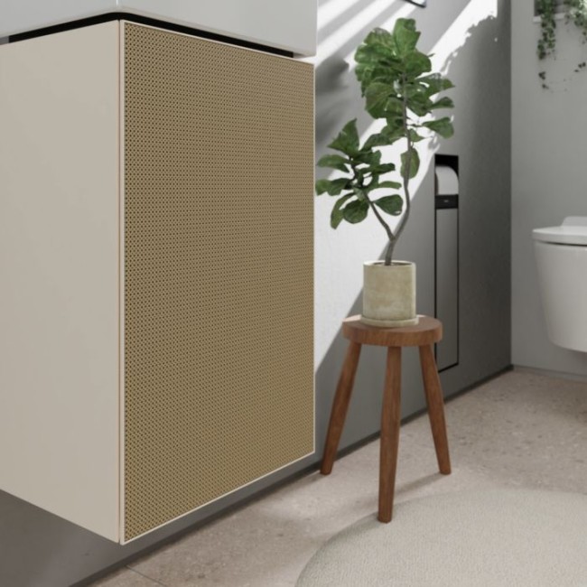 Тумба Xevolos E 340/245, дверная петля справа, 54170390 Sand Matt Beige / Patterned Bronze