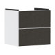 Тумба Xevolos E 580/475, з двома висувними ящиками, 54175660 Matt Whitе / Textile Dark