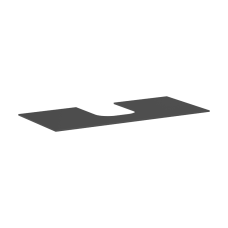 Консоль 1180/550 Xevolos E з вирізом посередині для накладної раковини, 54210760 Slate Matt Grey
