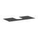 Консоль 1180/550 Xevolos E з вирізом посередині для накладної раковини, 54210760 Slate Matt Grey