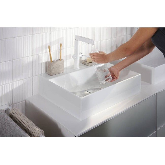 Консоль 1570/550 Xevolos E з 2 вирізами для встановлення накладної раковини, 54211700 Matt White