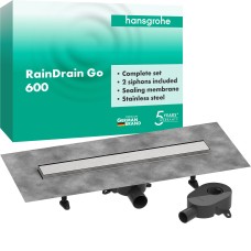 Душевой трап 600 hansgrohe RainDrain Go, 56271800 для плоской / стандартной установки