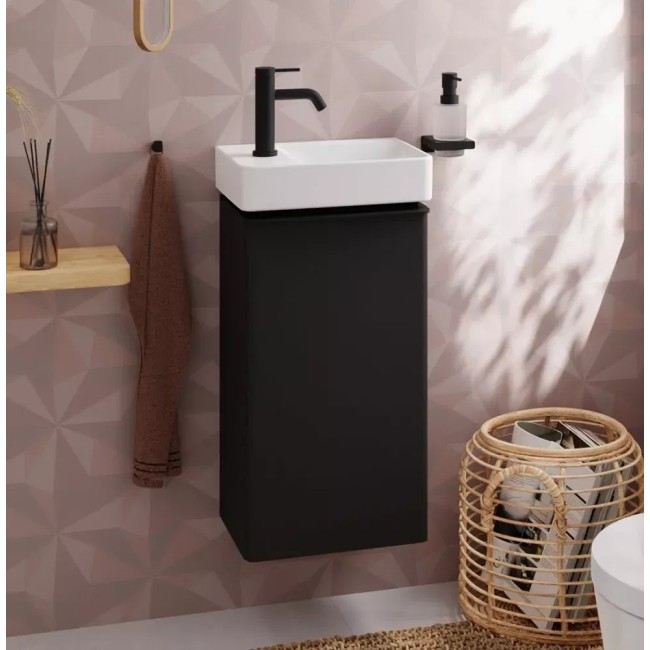 Умывальник 360/250 Xelu Q с полочкой слева, с отверстием под смеситель, без перелива 60315450