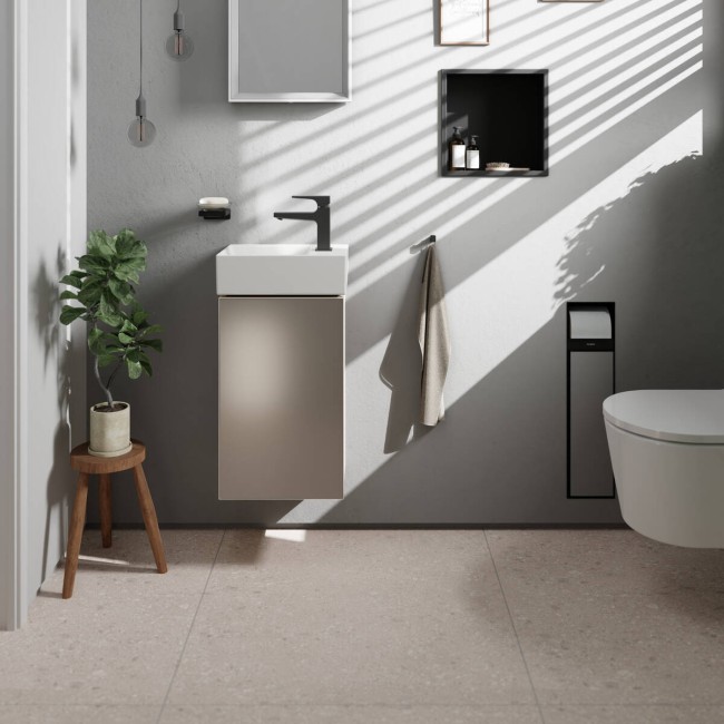 Умывальник 360/250 hansgrohe Xevolos E с отверстием справа, без перелива, SmartClean 61086450