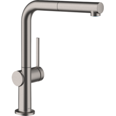 Змішувач кухонний hansgrohe Talis M54 з висувним душем, чорний матовий хром 72809340, sBox