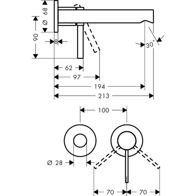 Змішувач для раковини hansgrohe Zesis S 74750000 хром
