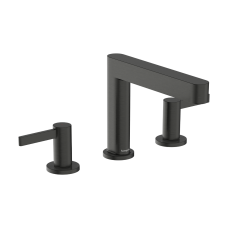 Змішувач hansgrohe Finoris 76033340 на три отвори зі зливним гарнітуром, чорний матовий хром