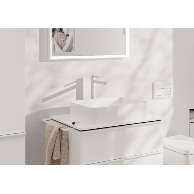 Змішувач hansgrohe Finoris CoolStart для раковини зі зливним гарнітуром, білий матовий 76072700