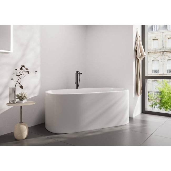 Змішувач hansgrohe Finoris 76445340 для ванни підлоговий, чорний матовий хром