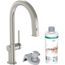 Змішувач hansgrohe Aqittura M91 FilterSystem 210 для кухонної мийки, під сталь 76801800