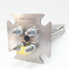 Блок ТЭН 3000 Вт. фланец 65х65 мм прямой нерж.