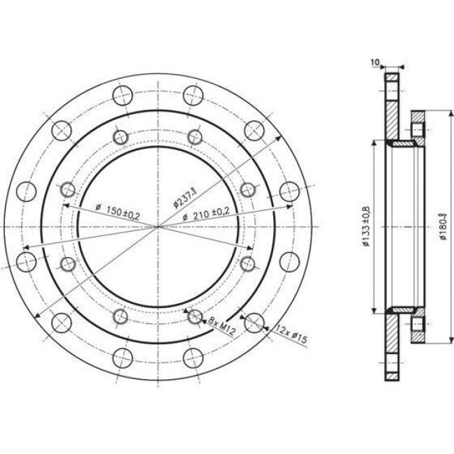 Редукційний фланець Drazice 210/150 - Купити у Києві з доставкою. Звертайтесь