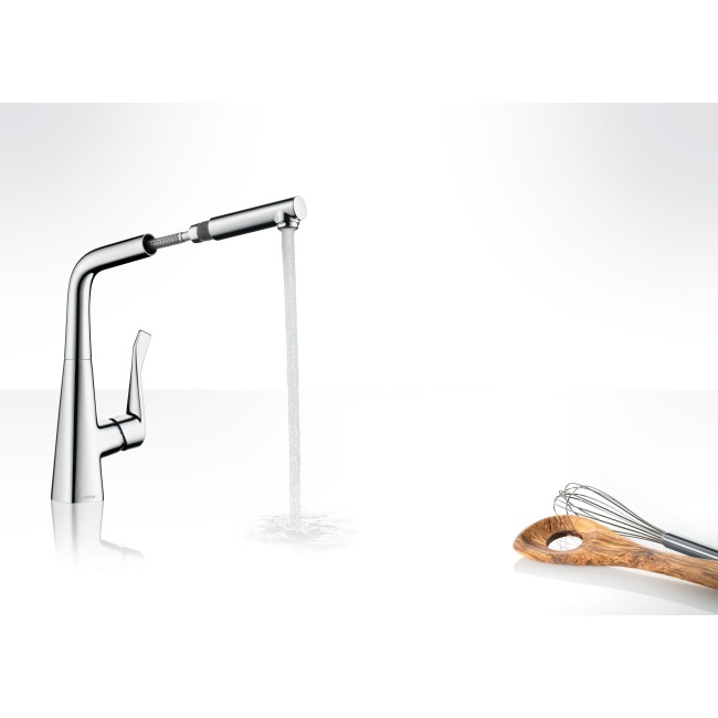 Смеситель hansgrohe Metris для кухонной мойки 14821000 хром