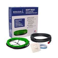 Комплект-Кабель нагревательный Bonjour Soft Heat EcoTWIN-220-18 W/m з терморегулятором RTP