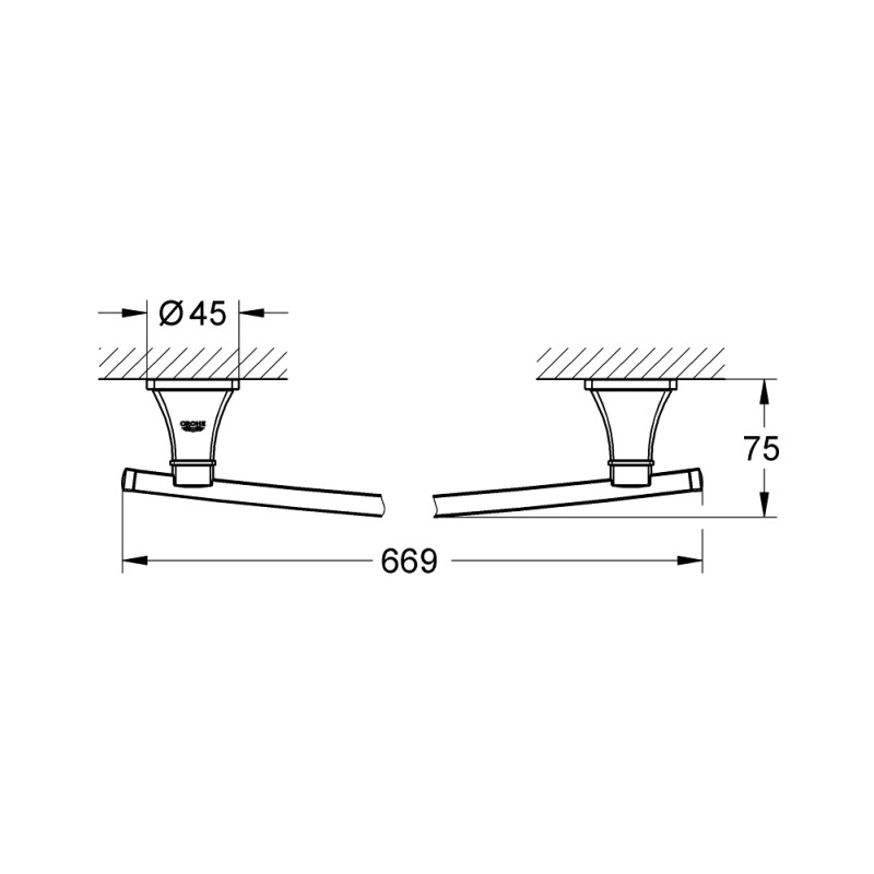 <i>GROHE SPA</i> Grandera Держатель для банного полотенца (40629IG0)