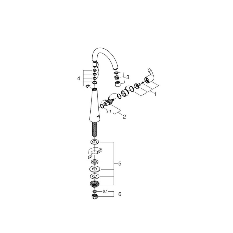 Grohe Zedra Вентиль однорычажный для мойки (30026000)