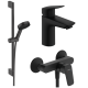 Набор смесителей для ванной 3 в 1 hansgrohe Logis 20240008 (71107670, 71600670, 24161670) черный матовый