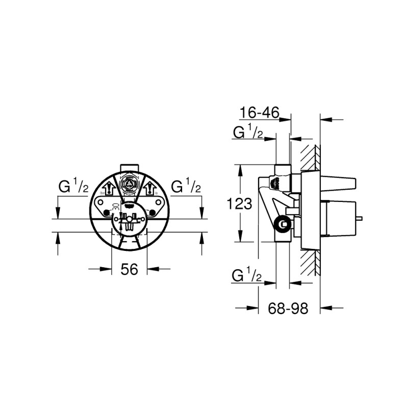 Grohe Встроенная часть смесителя, однорычажный (33963000)