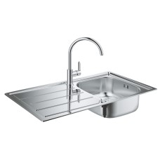 Grohe Комплект Мойка для кухни 860 x 500 мм + BauEdge Однорычажный смеситель для кухни (31562SD0)