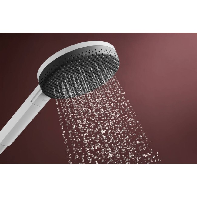 Душовий набір hansgrohe Raindance Alive Select S 3jet EcoSmart 24611700, з тримачем та шлангом 1,6 м, білий матовий