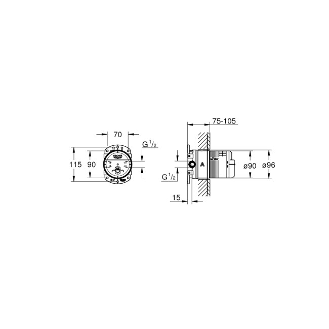 Grohe Rainshower Універсальна вбудована частина (26483000)