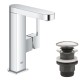 Grohe Plus Смеситель однорычажный для раковины, М-Size + нажимной донный клапан (23872003)