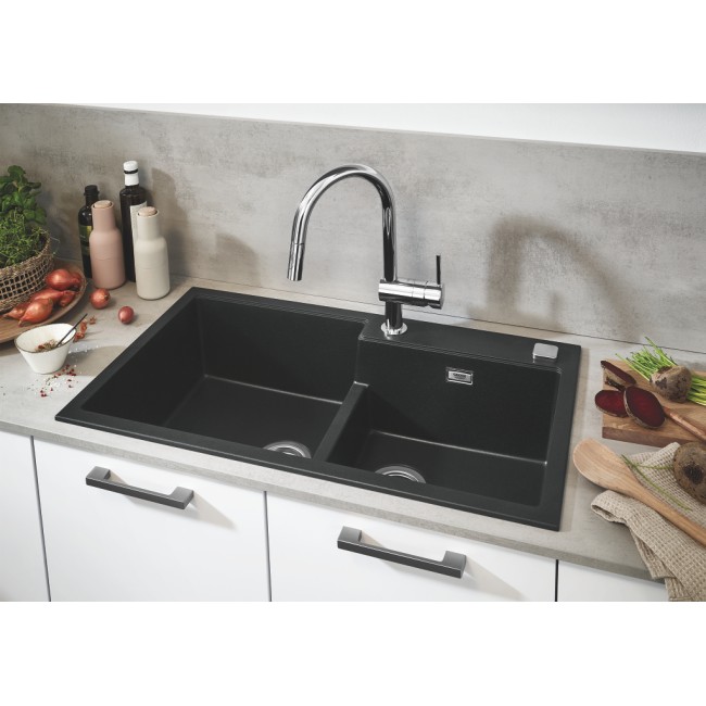 Grohe Мийка для кухні 860 х 500 мм, Granite Black (31649AP0)