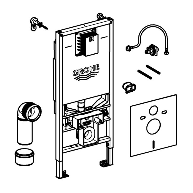 Grohe Інсталяція Rapid SLX для унітазу з шумопоглинаючою прокладкою (39598000)