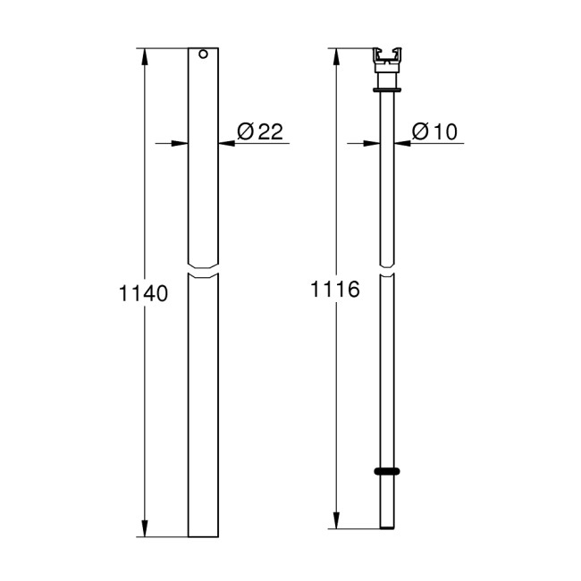 Grohe Euphoria Душевая штанга для переоснащения L=1140 мм (48514000)