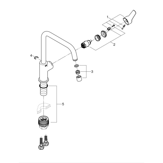 Grohe Via Одноважільний змішувач для мийки (30568DC0)