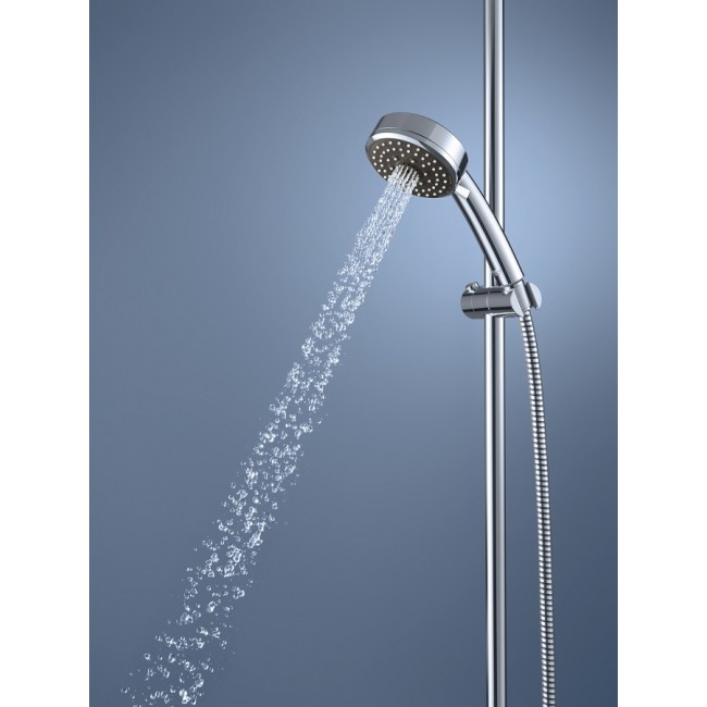 Душевая система hansgrohe Vernis Shape Showerpipe 230 1jet EcoSmart с термостатом для ванны 26098000 хром