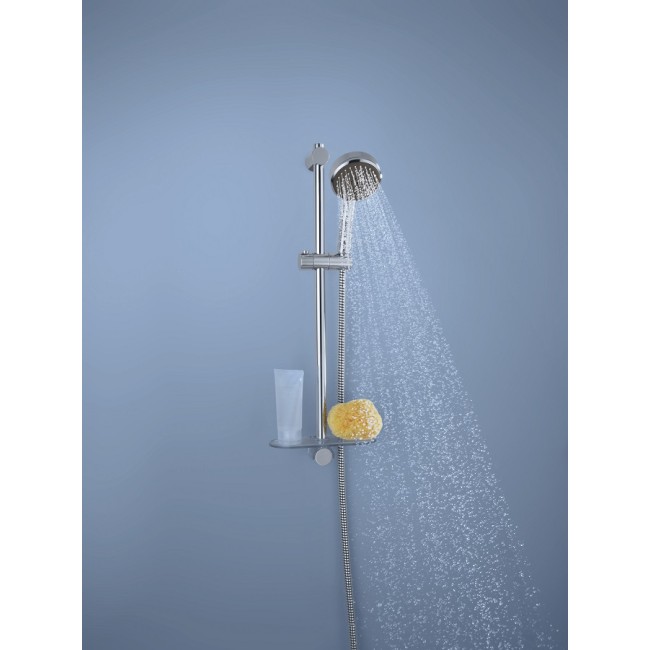 Душевая система hansgrohe Vernis Shape Showerpipe 230 1jet EcoSmart с термостатом для ванны 26098000 хром