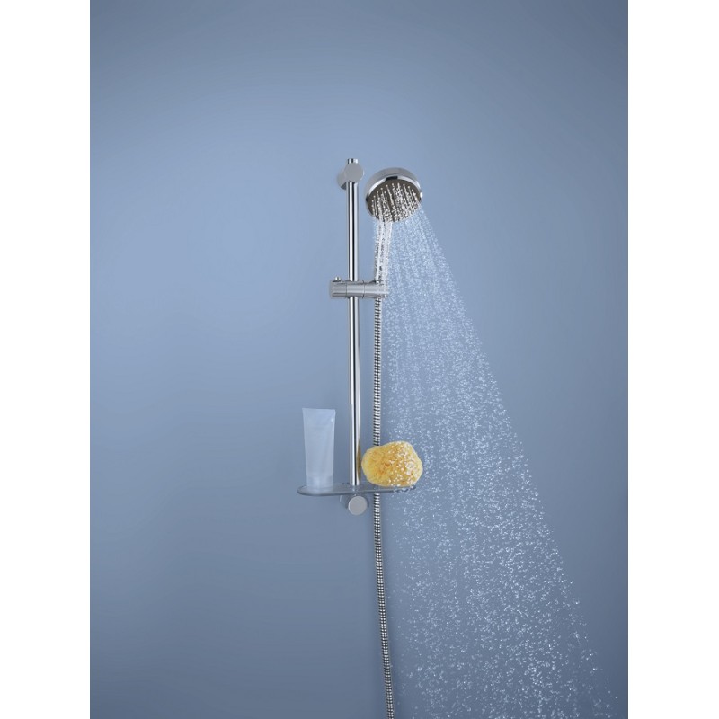 Душевая система hansgrohe Vernis Shape Showerpipe 230 1jet EcoSmart с термостатом для ванны 26098000 хром