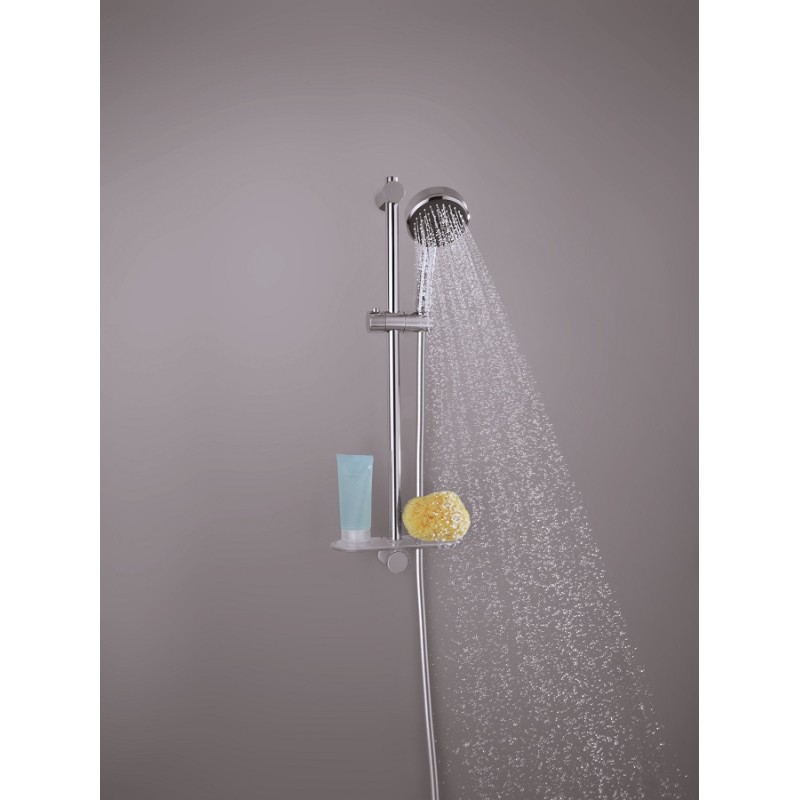 Душевая система hansgrohe Vernis Shape Showerpipe 230 1jet EcoSmart с термостатом для ванны 26098000 хром