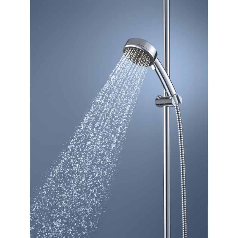 Душевая система hansgrohe Vernis Shape Showerpipe 230 1jet EcoSmart с термостатом для ванны 26098000 хром