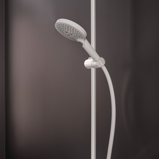 Душова система hansgrohe Raindance S 240 1jet PowderRain EcoSmart+ з термостатом, 28825700 білий матовий