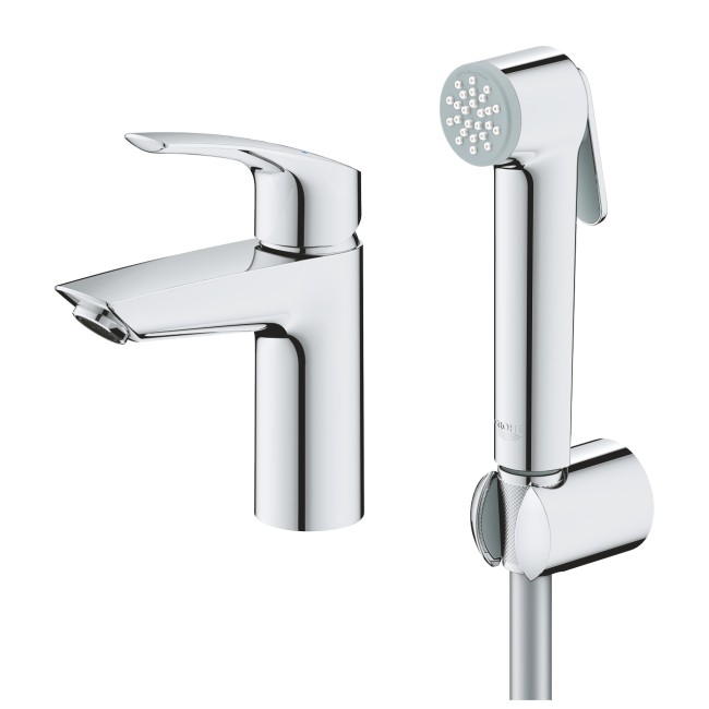 Grohe Eurosmart New Одноважільний змішувач для раковини S-Size із гігієнічним душем (23124003)