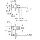 Grohe BauClassic Смеситель для раковины, скрытого монтажа (2029200C)