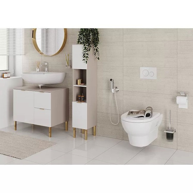 Гигиенический душ hansgrohe Bidette 1jet S со шлангом и держателем 29230140 бронза (на холодную или предварительно смешанную воду)